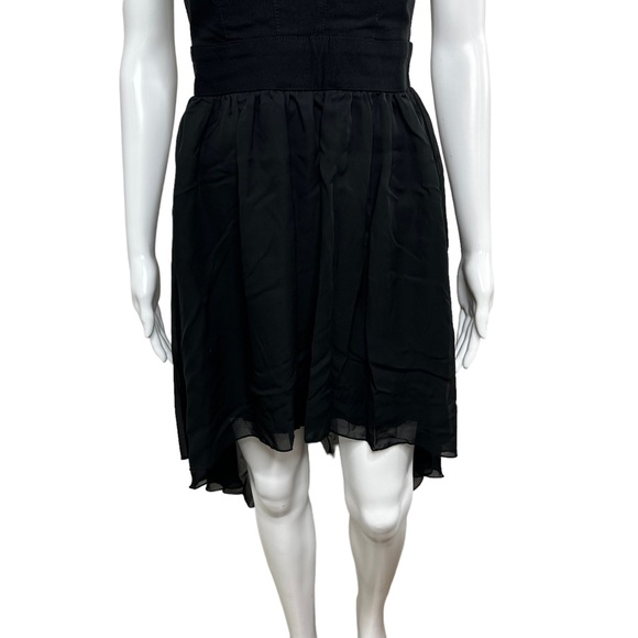 TRIXXI Black Hi Low Strappy Party Dress Size 11 Lined Tulle T-Back Witchy Goth - Picture 9 of 14